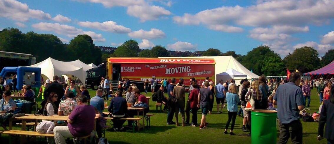 The cinema at a festival in Brighton.