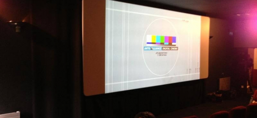 Camstage installs a mini-perf screen during a cinema renovation